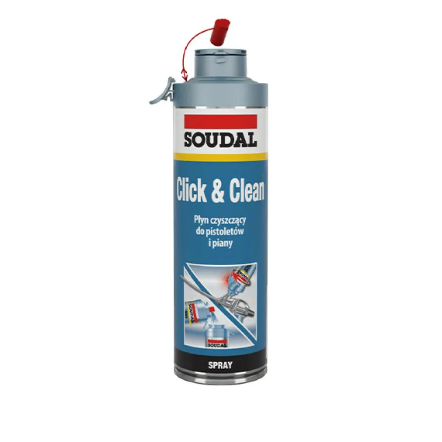 Soudal płyn czyszczący do pistoletów i pianki na zawór Click & Fix 500 ml