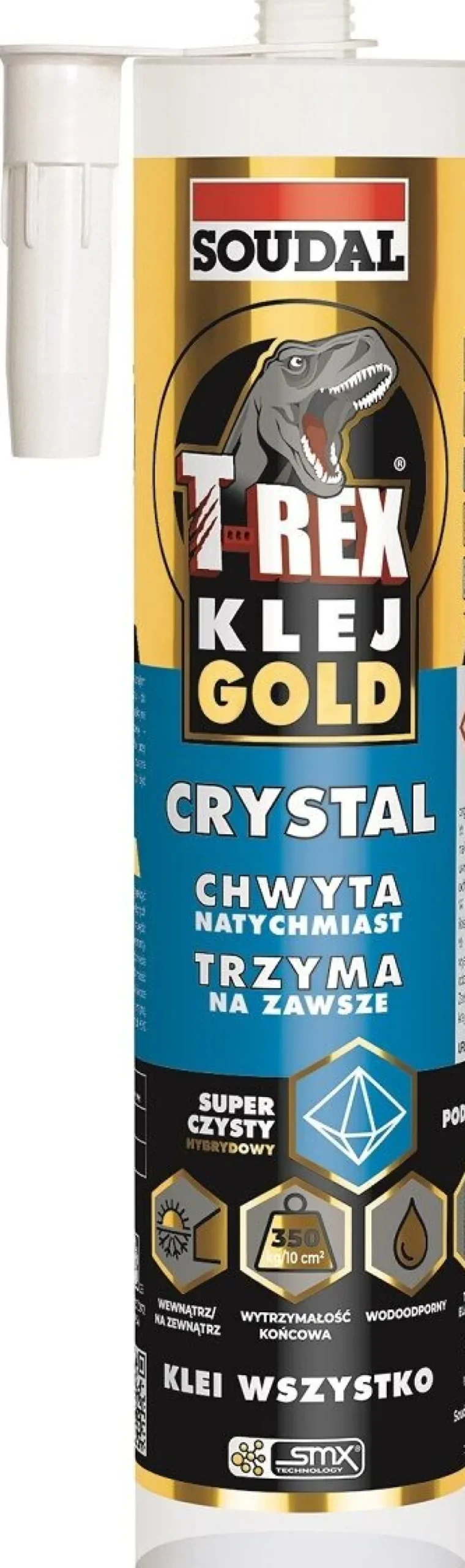 Soudal T-Rex GOLD CRYSTAL klej montażowy krystalicznie przejrzysty 290ml