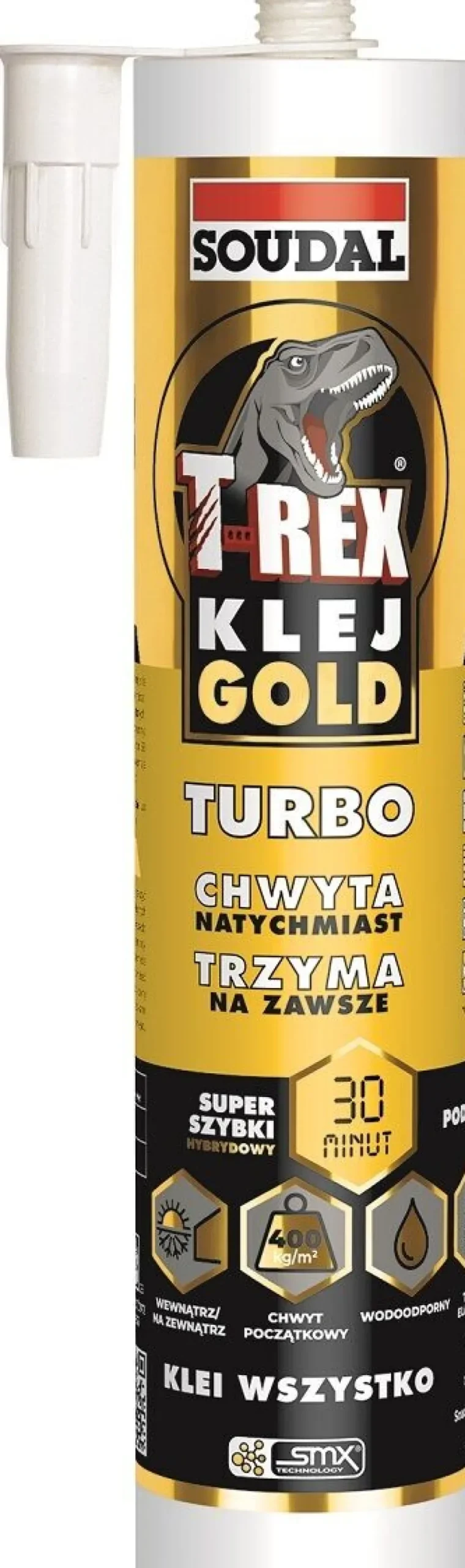 Soudal T-Rex Gold Turbo Klej montażowy superszybki hybrydowy 290ml